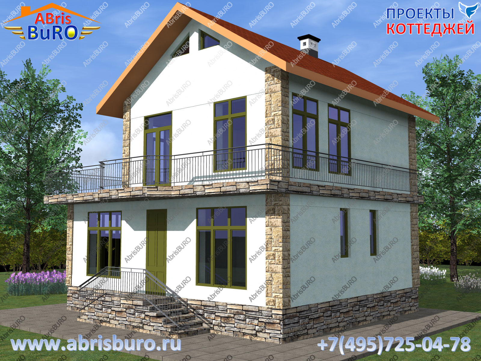 Проект двухэтажного дома K1158-138