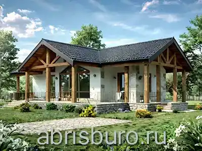 Проект бани с комнатой отдыха и террасой K005-62 с габаритными размерами 17,6х9,4 м, общей площадью 62,1 м2