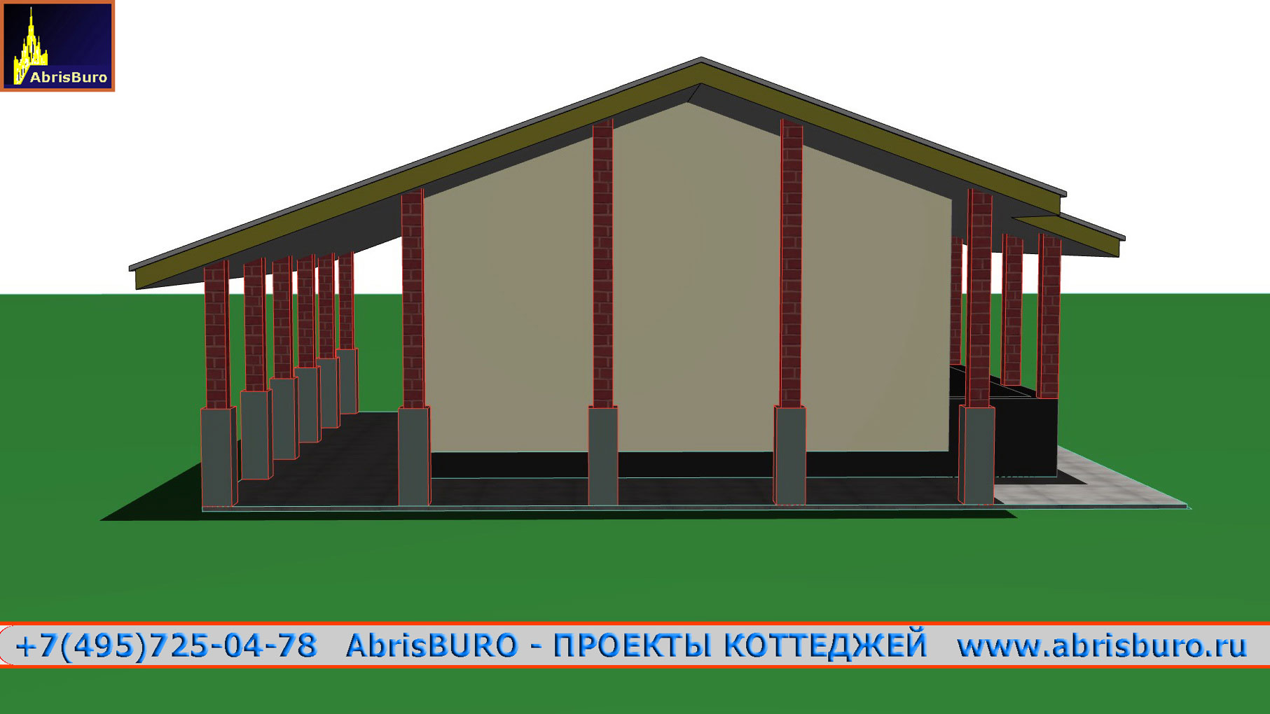 Фасад №3 коттеджа