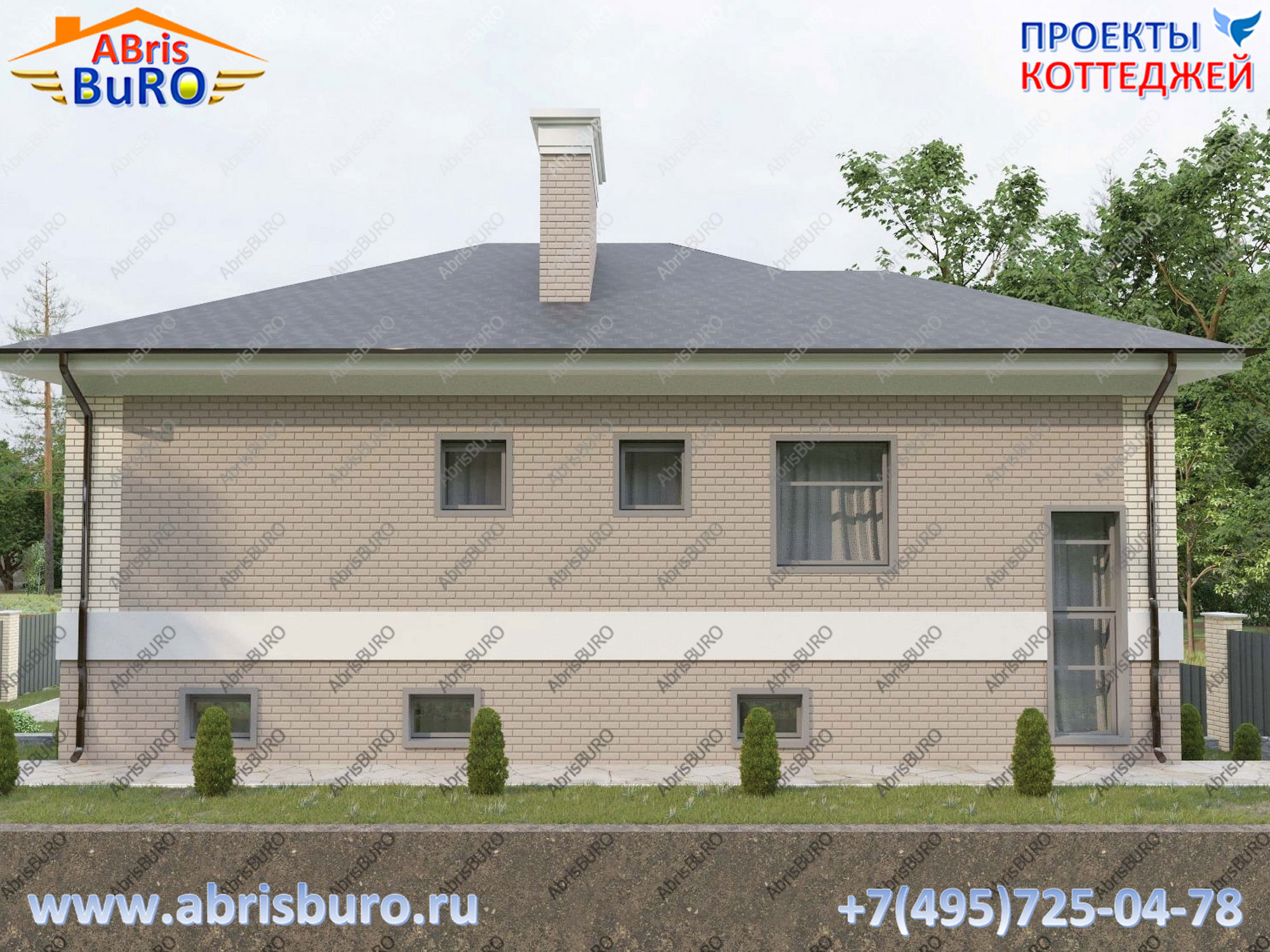 3D фасад дома (Вид-6)