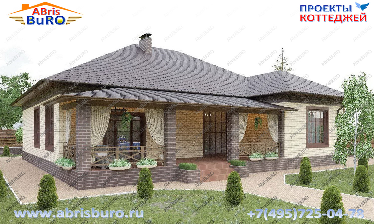 3D фасад дома (Вид-4)