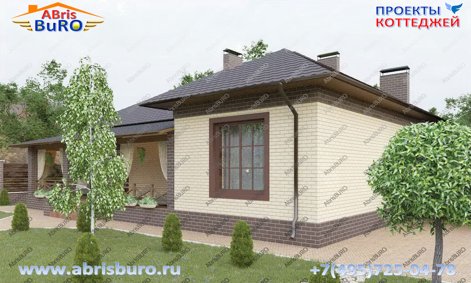 3D фасад дома (Вид-5)